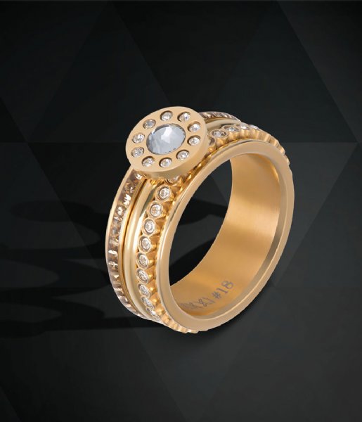 iXXXi Ring Diamond Circle Gold colored (01)