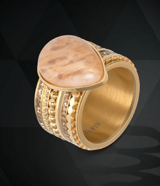 iXXXi Ring Flat circels Gold colored (01)