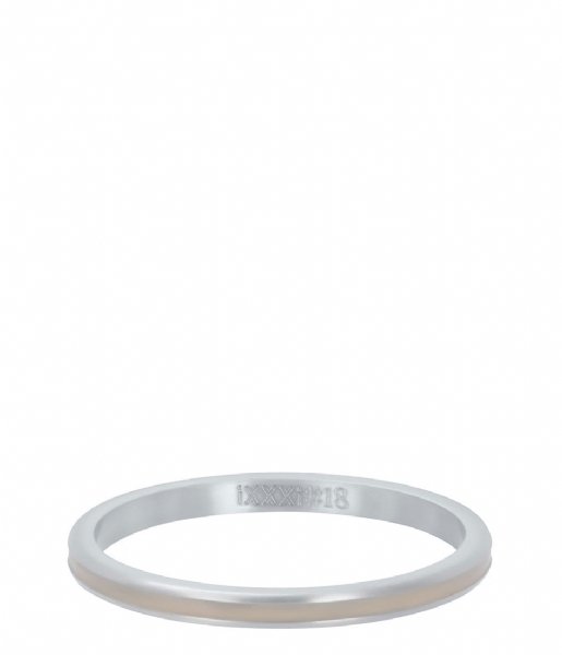 iXXXi Ring Line beige Silver colored (03)