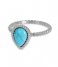 iXXXi Ring Magic Turquoise Silver colored (03)
