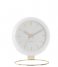 KarlssonTable clock Globe Design Armando Breeveld white (KA5832WH)