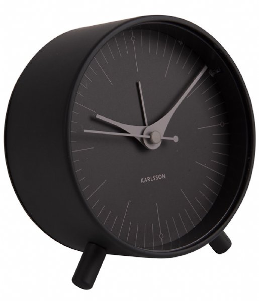 Karlsson Table clock Alarm clock Index metal Black (KA5777BK)