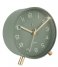 KarlssonAlarm clock Lofty metal matt D. 11cm Green (KA5752GR)