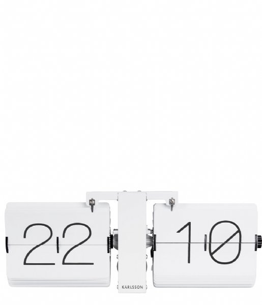 Karlsson Table clock Flip clock No Case matt white stand White (KA5602WH)