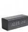 Karlsson Alarm clock Alarm clock Block veneer white LED Black (KA5652BK)