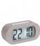 Karlsson Alarm clock Alarm clock Gummy rubberized Warm grey (KA5753GY)