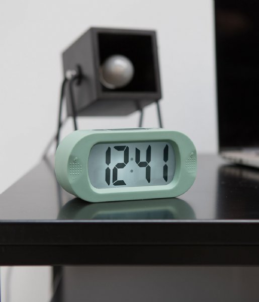 Karlsson Alarm clock Alarm clock Gummy rubberized Green (KA5753GR)
