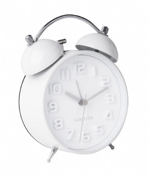 Karlsson Alarm clock Alarm clock mr. White White steel (KA5721WH)