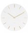 KarlssonWall clock Charm steel with gold battons White (KA5716WH)