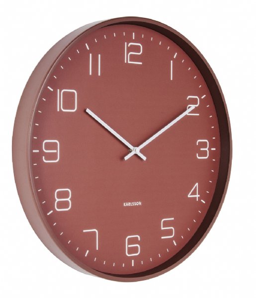 Karlsson Wall clock Wall clock Lofty iron matt, D. 40cm Warm red (KA5751RD)