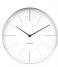 Karlsson Wall clock Wall clock Normann station brushed case White (KA5681WH)