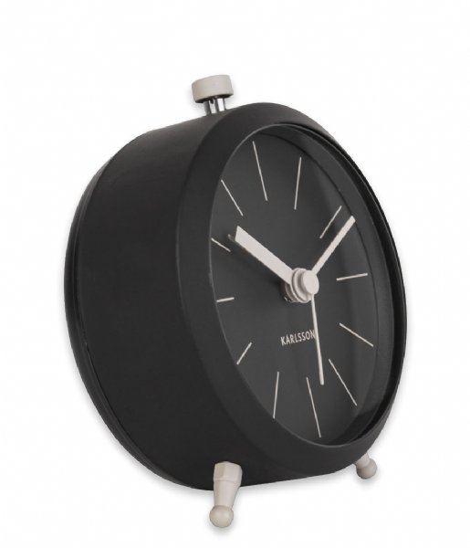 Karlsson Alarm clock Alarm clock Button metal matt Black (KA5778BK)