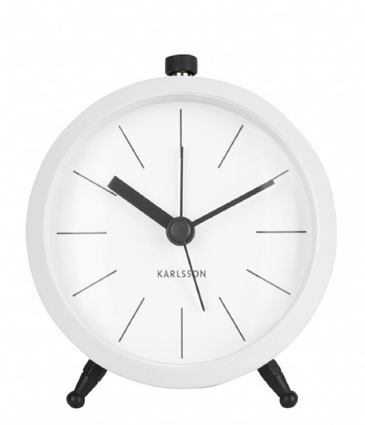 Karlsson Alarm clock Alarm clock Button metal matt White (KA5778WH)