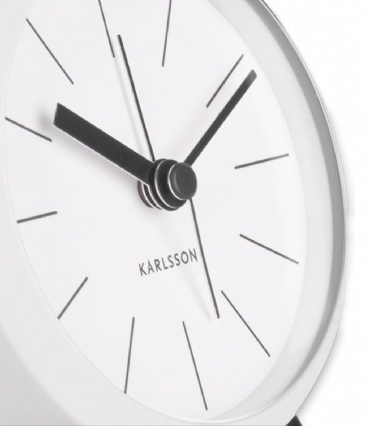 Karlsson Alarm clock Alarm clock Button metal matt White (KA5778WH)