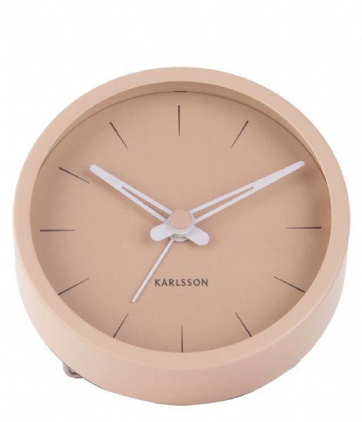 Karlsson Alarm clock Alarm Clock Lure Large Steel Sand Brown (KA5842BR)