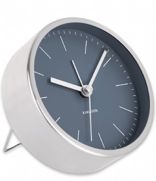 Karlsson Alarm clock Alarm Clock Minimal Nickel Case Night Blue (KA5715BL)