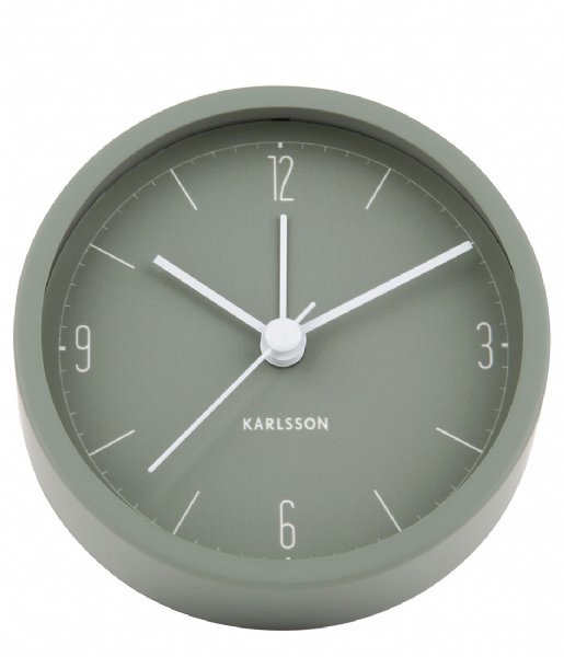 Karlsson Alarm clock Alarm Clock Numbers and Lines Iron Matt Jungle Green (KA5736GR)