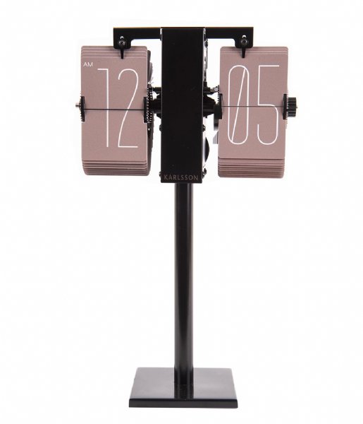Karlsson Table clock Flip Clock No Case Mini Black Stand Faded Pink (KA5758PI)