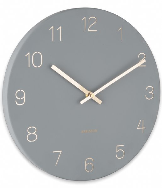 Karlsson Wall clock Wall Clock Charm Engraved Numbers Small Mouse Grey (KA5788GY)