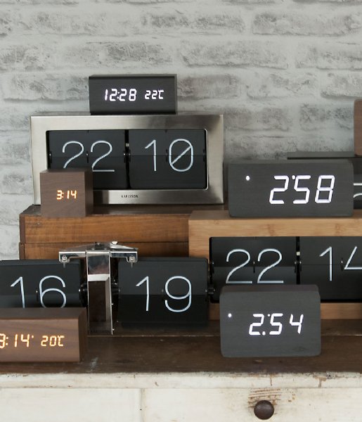 Karlsson Wall clock Wall / Table Clock Boxed Flip Xl Brushed Steel (KA5642ST)