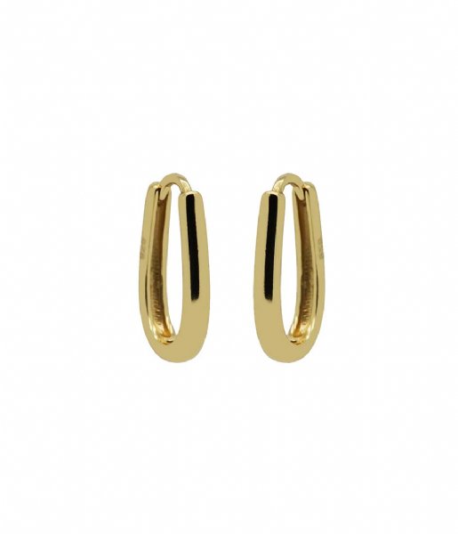 Karma Earring Hoops Solid Shaped Goldplated Zilver Goldplated