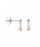 Karma Earring Hanging Symbols Pearls Zilver (MES003S)