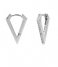 Karma Earring Zirconia Hinged Hoops Triangle 18MM Zilver (M3208S)