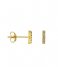 Karma Earring Zirconia Symbols Tube Zilver Goldplated (M3137GP)