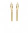 Karma Earring Hoops Symbols Long Tube Zilver Goldplated (M2449)