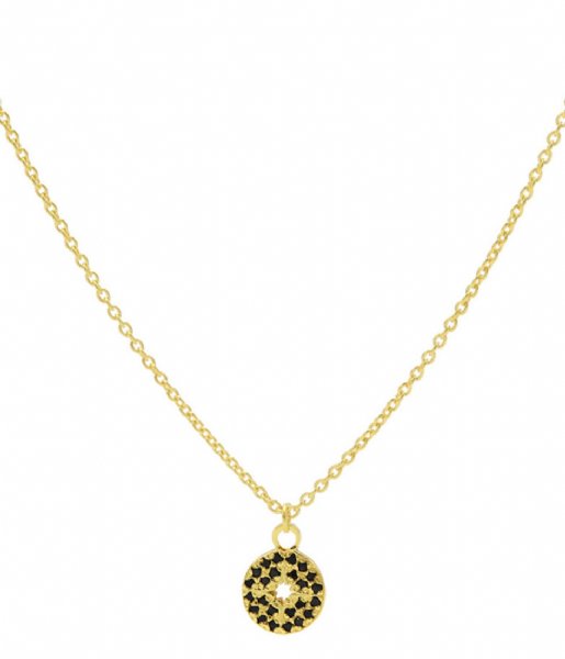 Karma Necklace Karma Necklace Diamond Disc Gold colored Gold colored black (T226B)