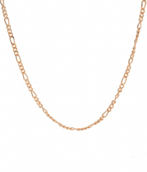 Karma Necklace Karma Necklace Figaro Chain Zilver Roseplated (T117)