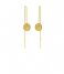 Karma Earring Karma Pull Through Coin Zilver Goldplated (M2185)