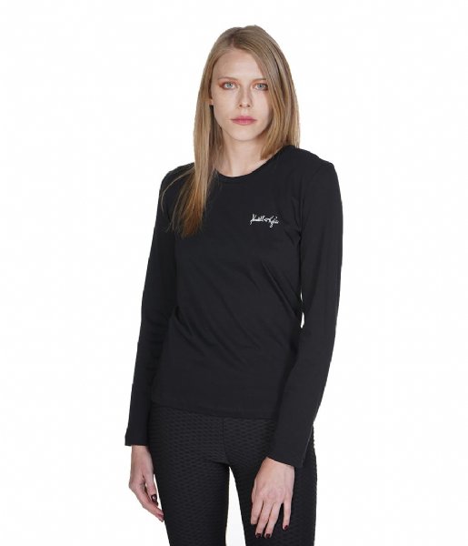 Kendall + Kylie Top Longsleeve T-shirt Black (WL01)