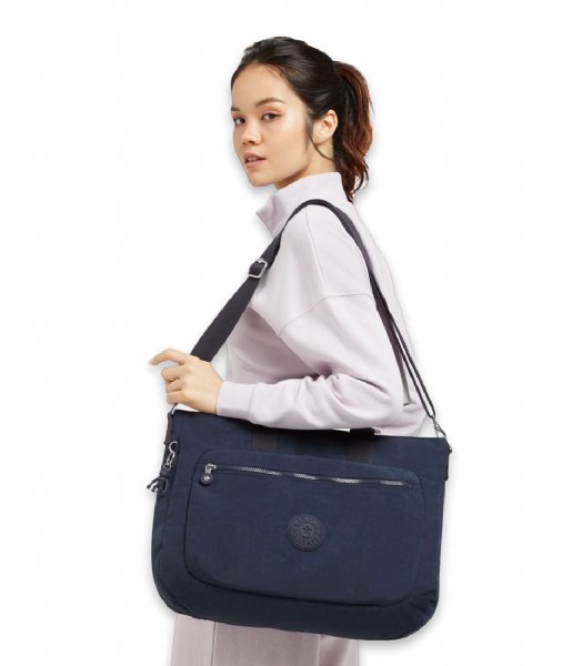 Kipling Laptop Shoulder Bag Miho M Basic Blue Bleu 2