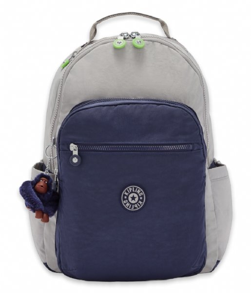 Kipling Laptop Backpack Seoul Playful Grey