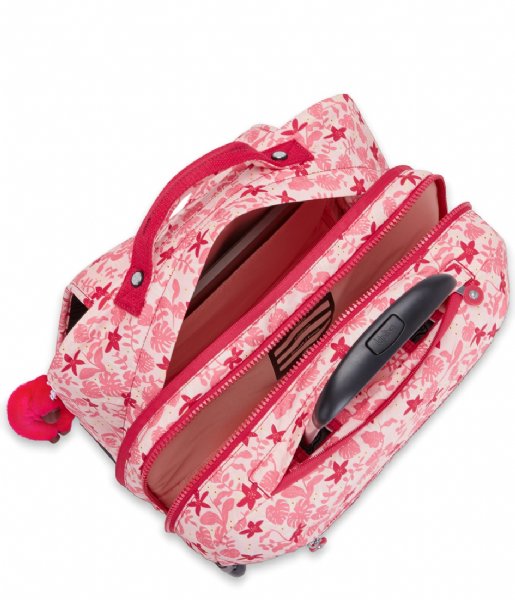 Kipling Laptop Trolley Bag Giorno Pink Leaves