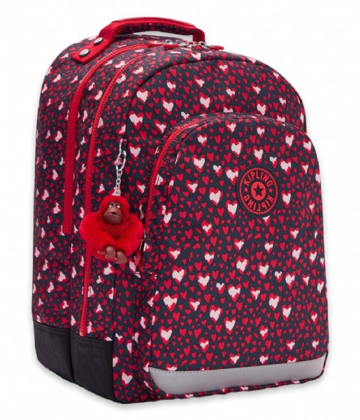 Kipling Laptop Backpack Class Room Heart Festival