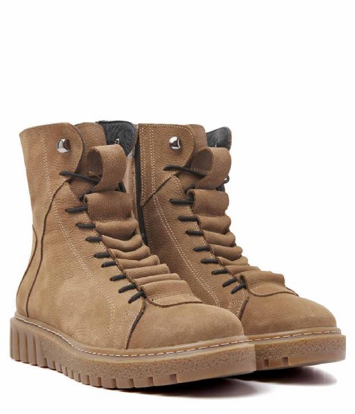 Lazamani Lace-up boot Veterboots Taupe