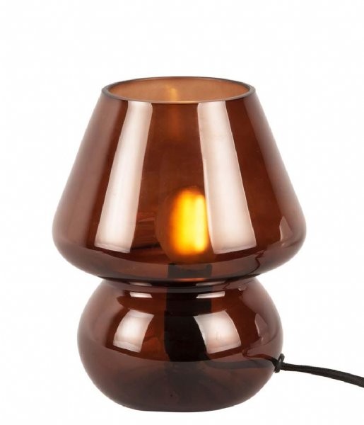 Leitmotiv Table lamp Table lamp Glass Vintage Chocolate Brown (LM1978DB)