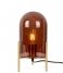 LeitmotivTable lamp Glass Bell gold frame Chocolate Brown (LM1979DB)