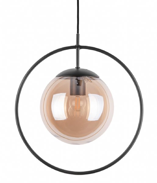 Leitmotiv Ceiling light Pendant lamp Round Framed Amber brown (LM1885BR)