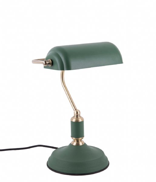 Leitmotiv Table lamp Table lamp Bank iron green with antique gold plated (LM1890GR)