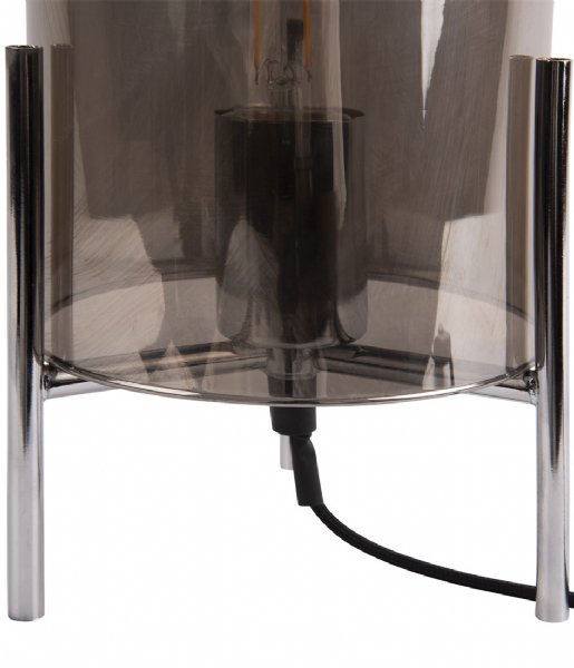 Leitmotiv Table lamp Table lamp Glass Bell grey chrome frame Chrome (LM1979GY)