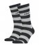 Levi's Sock Reg Cut Rugby Stripe 2P Black (003)