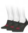 Levi's Sock Footie High Rise Batwing Logo 3P Anthracite Melange / Black (001)