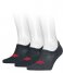 Levi's Sock Footie High Rise Batwing Logo 3-Pack Dark Denim (005)