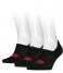 Levi's Sock Footie High Rise Batwing Logo 3P Jet Black (006)