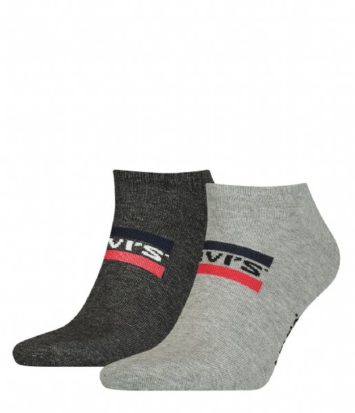 Levi's Sock Low Cut Sprtwr Logo 2P Middle Grey Melange/Anthracite (006)