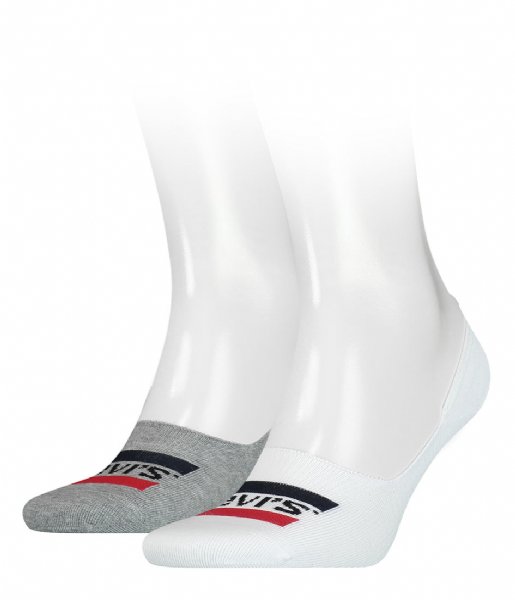 Levi's Sock Low Rise Sprtwr Logo 2P White / Grey (062)