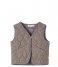Lil Atelier Baby clothes Lotus Loose Quilt Vest Quiet Shade (#66676D)